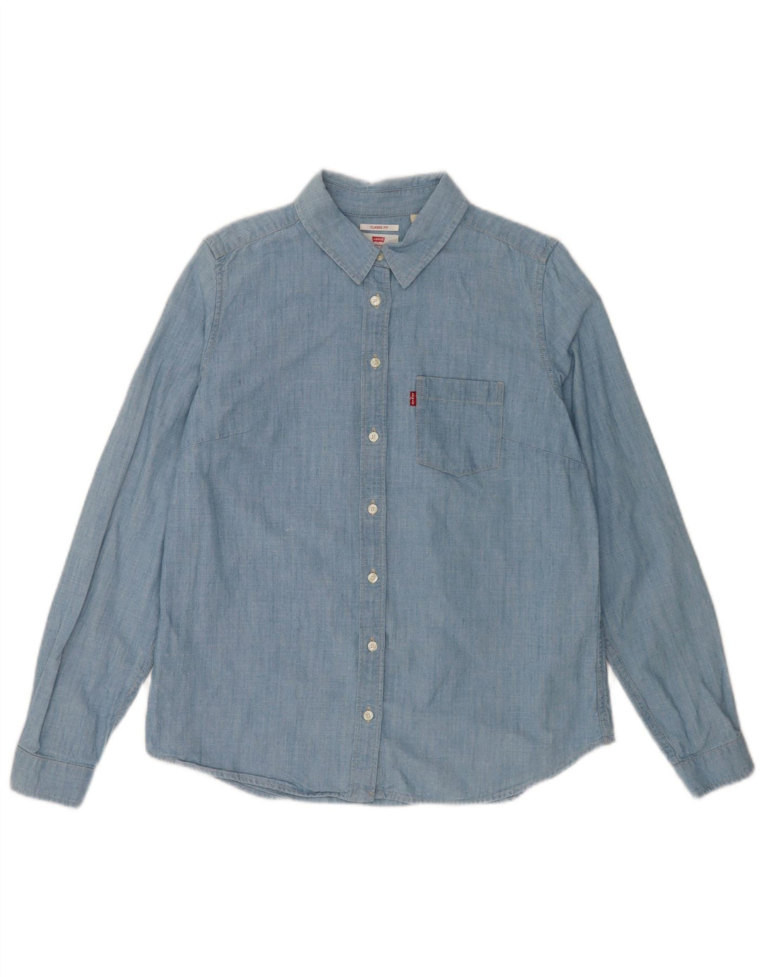 Damska koszula Levi's Classic Fit UK 14, średnia niebieska, bawełniana