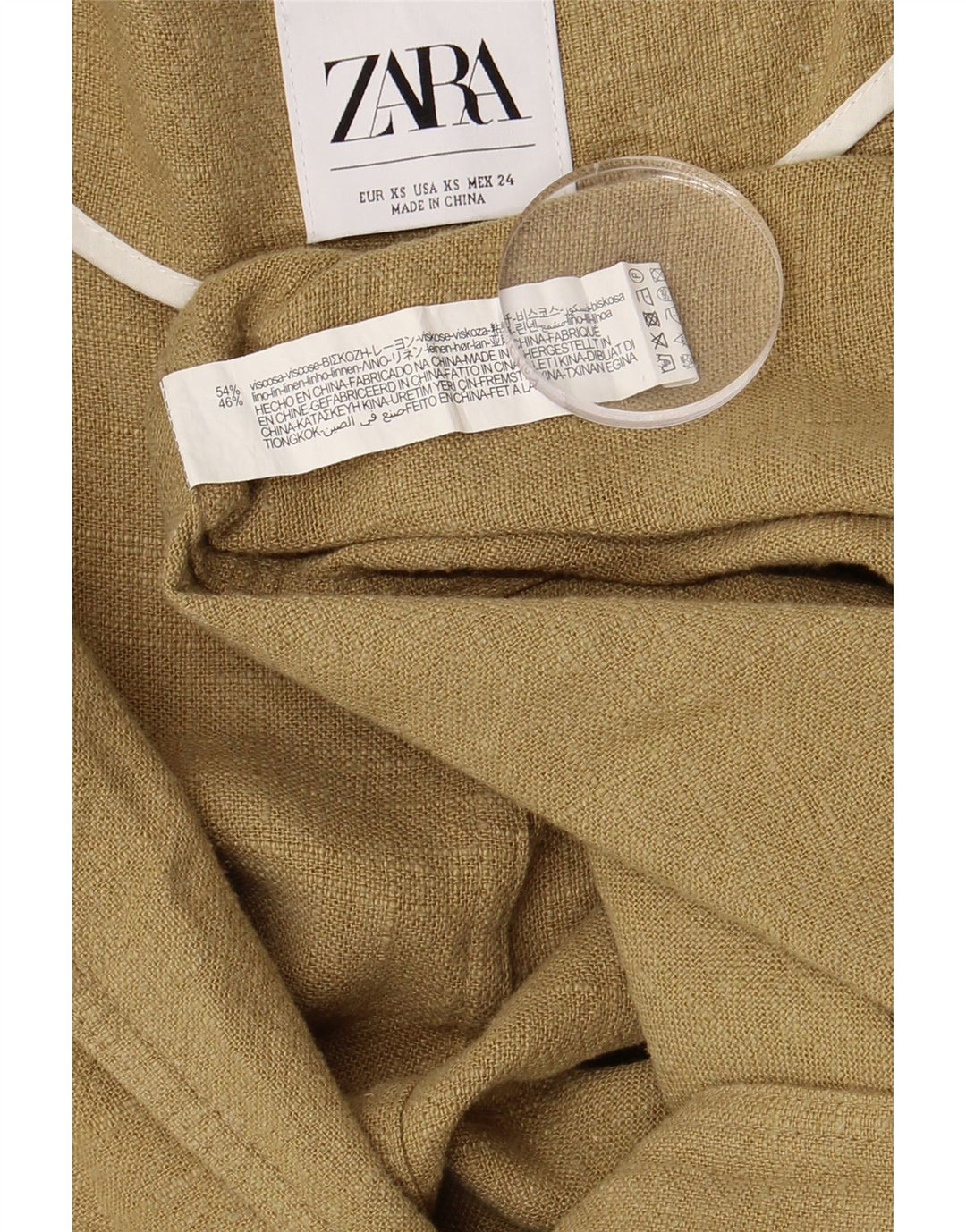 Damski trencz oversize Zara UK 6 XS Khaki wiskoza
