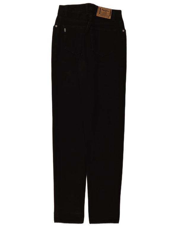 PEPE Jeans Damskie Wysoka Talia Slim UK 12 Średnie W28 L33 Czarna Bawełna