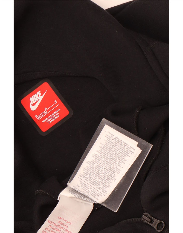 Chłopięcy sweter z kapturem i zamkiem Nike, 10-11 lat, średni czarny, bawełniany