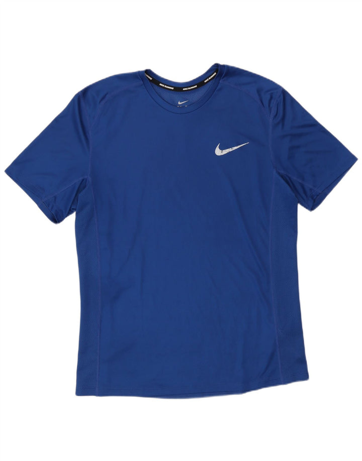Męska koszulka Nike Dri Fit Top, średni niebieski poliester