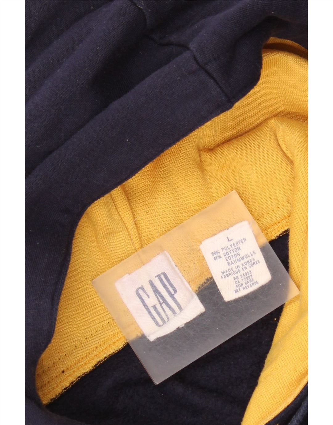 Męski sweter z kapturem i grafiką Gap, duży, granatowy, poliester