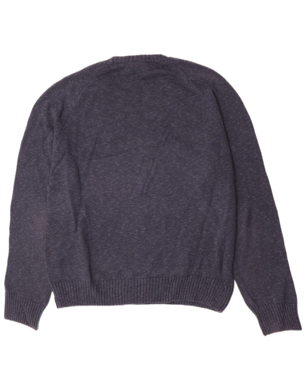 Męski sweter Timberland z okrągłym dekoltem XL, granatowy, bawełniany w cętki