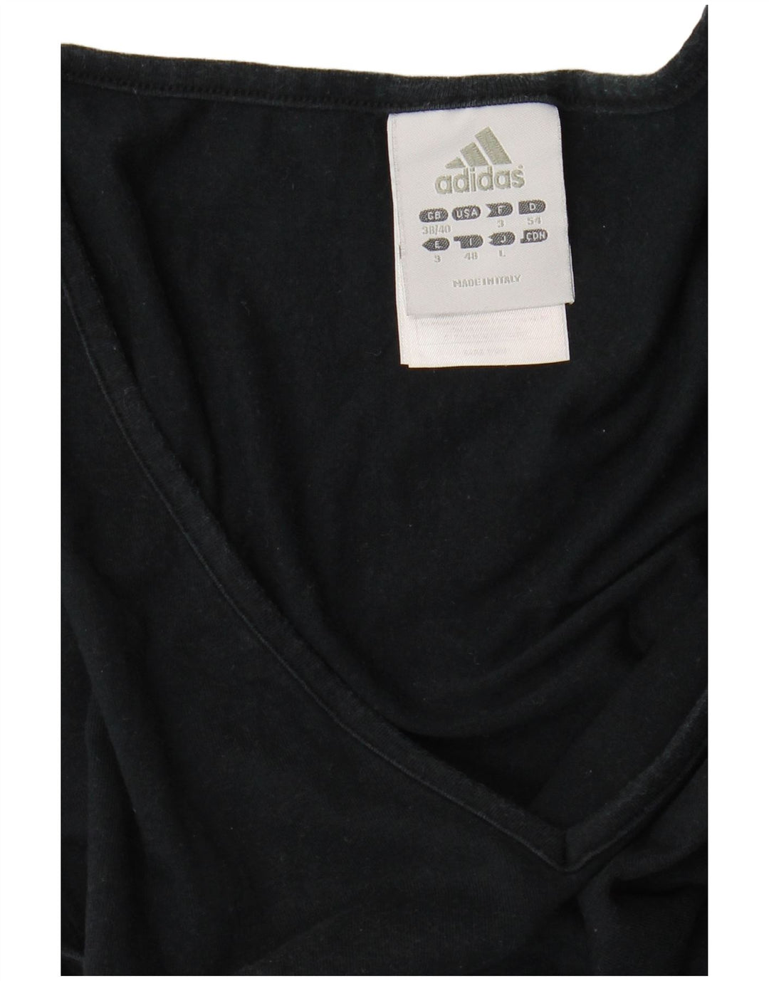 T-shirt damski ADIDAS Top UK 10, mały, czarny, bawełniany