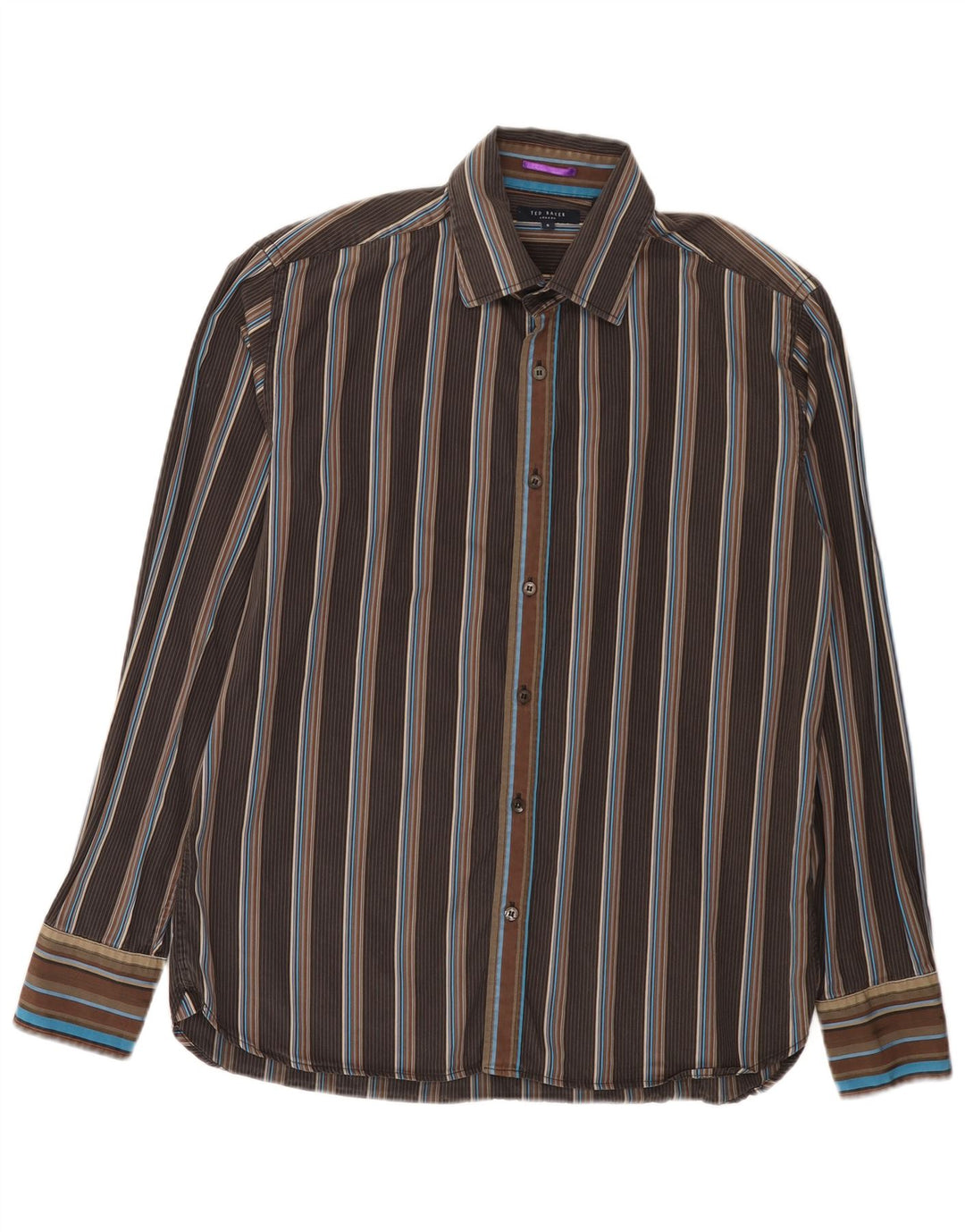 Koszula męska Ted Baker, rozmiar 5 XL, brązowa w paski