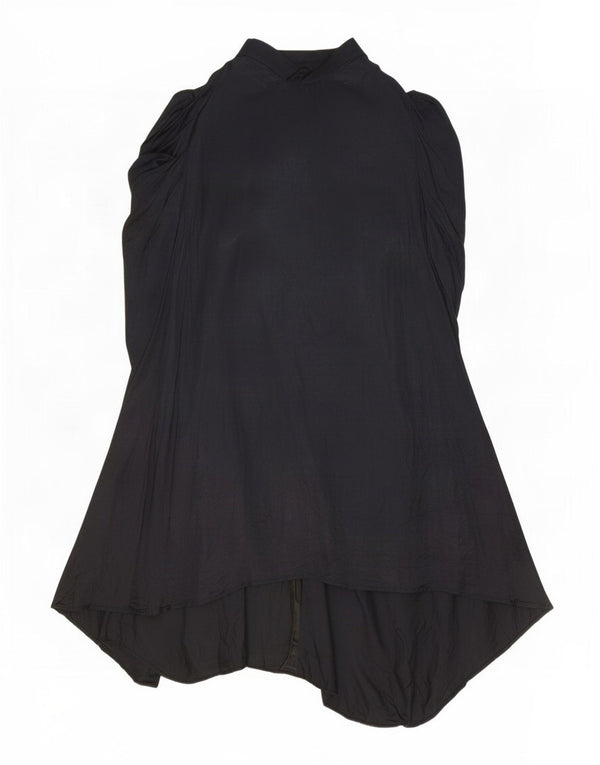 Vintage damska sukienka namiotowa Poncho w jednym rozmiarze, czarna