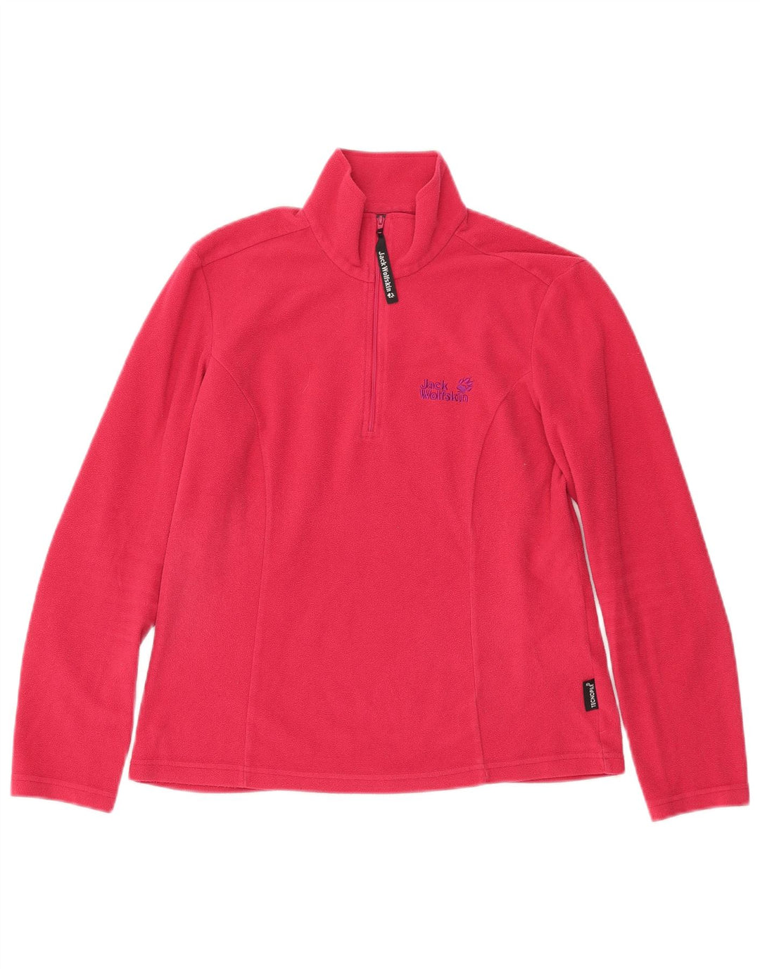 Damski sweter polarowy Jack Wolfskin z zamkiem błyskawicznym, UK 12/14, średni różowy poliester