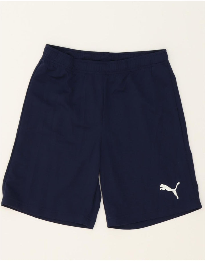 PUMA Mens Sport Shorts Small  Navy Blue Polyester Vintage Puma and Second-Hand Puma from Messina Hembry 