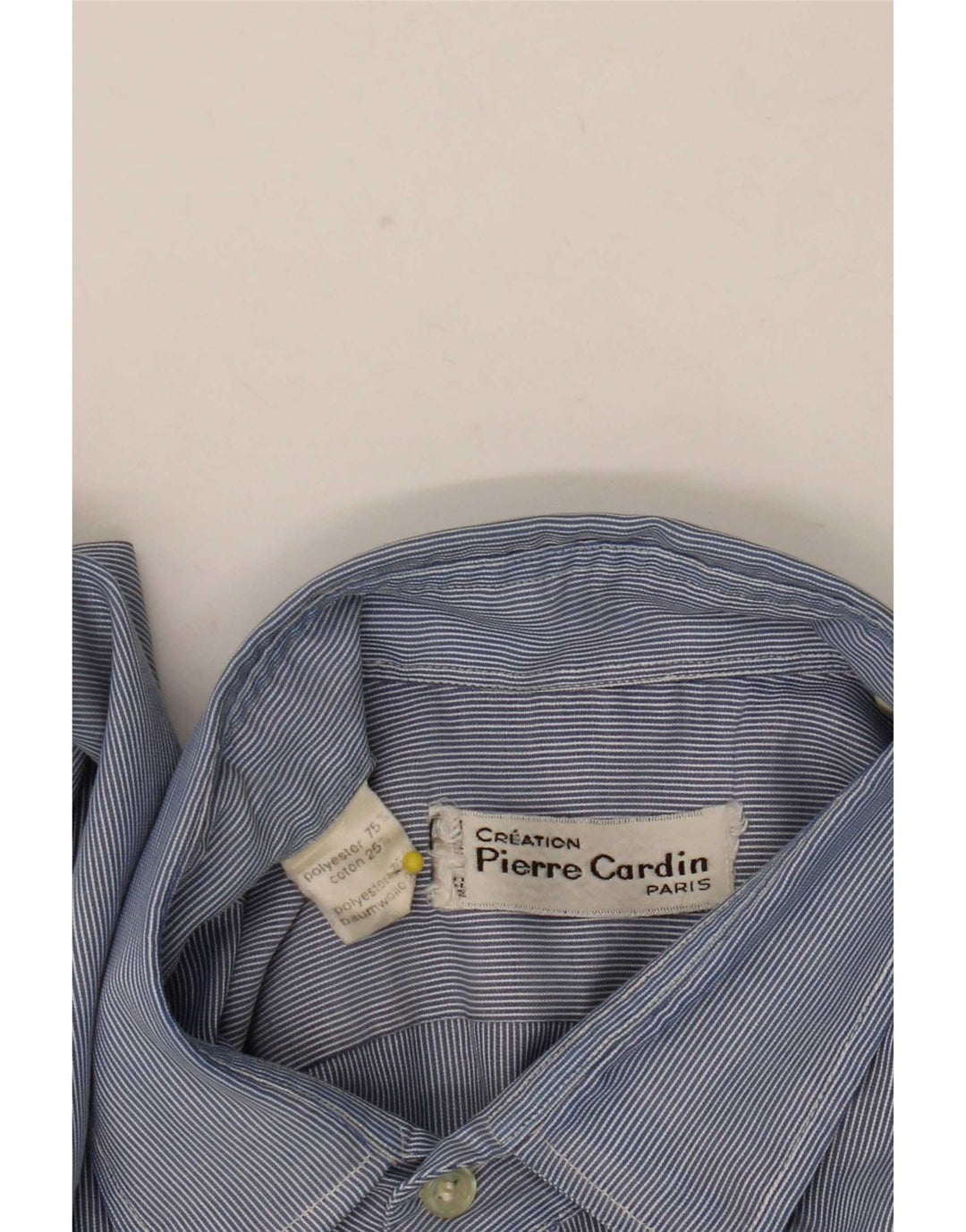 Koszula męska Pierre Cardin, poliestrowa w ciemnoniebieskie prążki