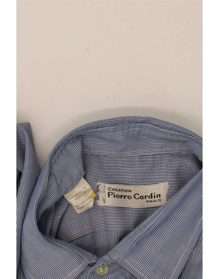 Koszula męska Pierre Cardin, poliestrowa w ciemnoniebieskie prążki