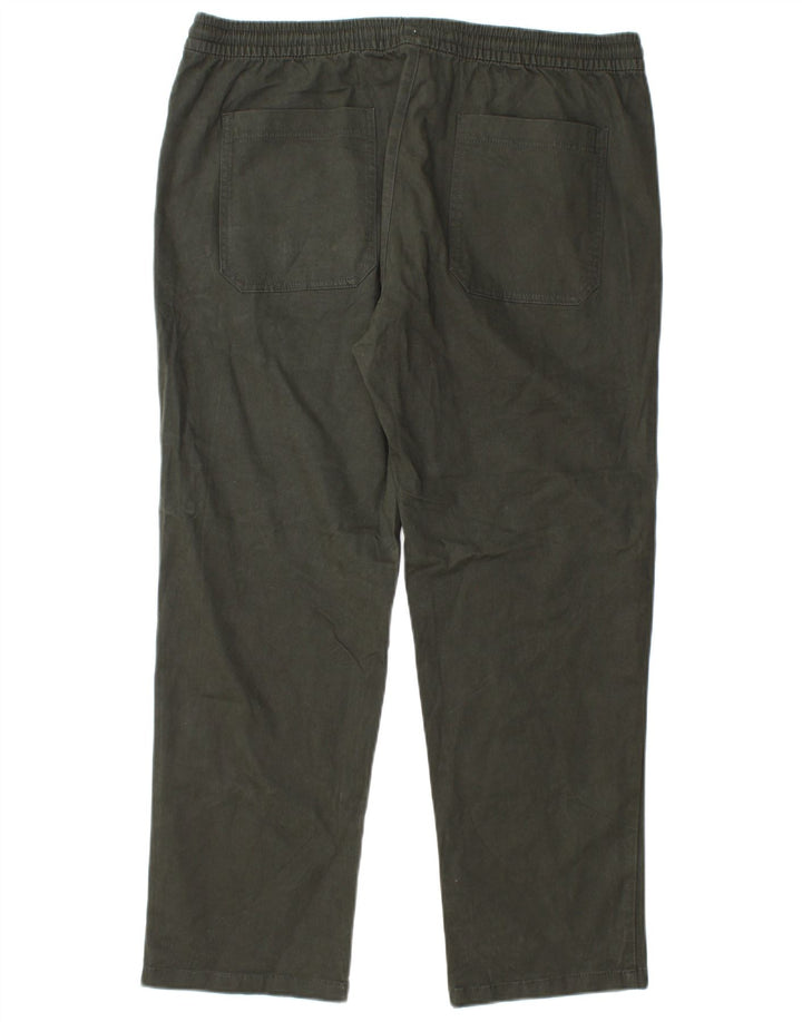 Męskie proste spodnie chino Marks & Spencer W38 L29 zielone