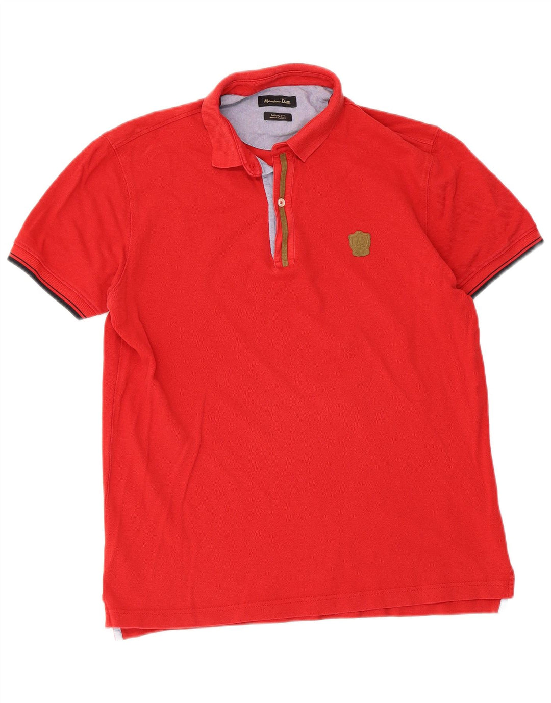 Męska koszulka polo Massimo Dutti o swobodnym kroju, duża, czerwona