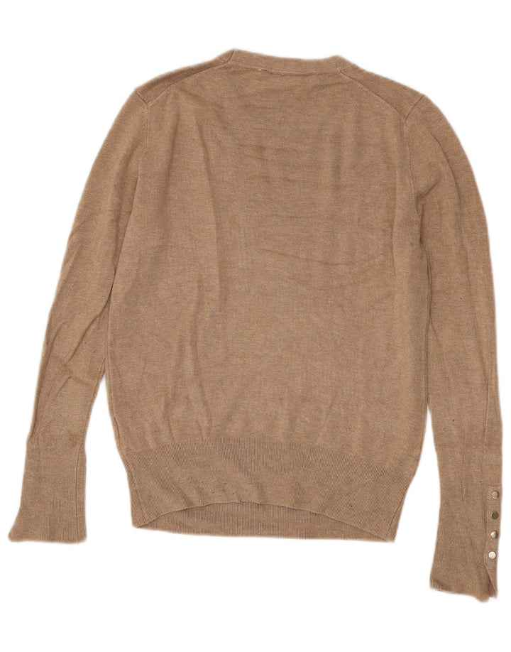 Sweter damski Zara z okrągłym dekoltem UK 12, średni brąz