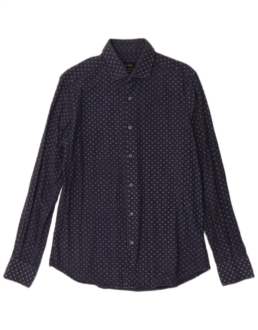 Koszula męska Massimo Dutti, średnia, granatowa, bawełniana paisley