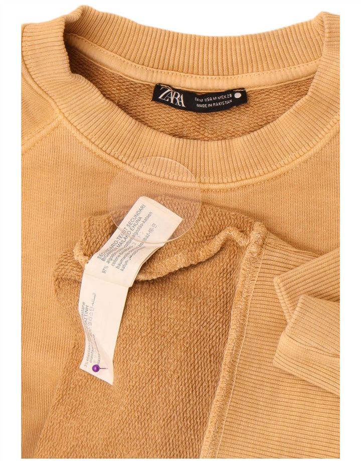 Damska bluza oversize Zara UK 14, średnia beżowa bawełna