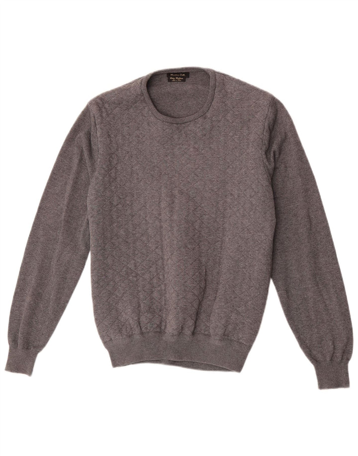 Sweter damski Massimo Dutti z okrągłym dekoltem, UK 14, średni szary poliester