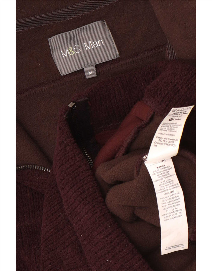 Męska kurtka polarowa Marks & Spencer UK 38, średni brąz, poliester