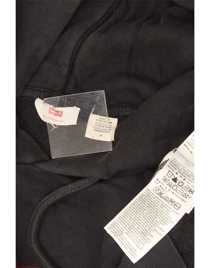 Męski sweter z kapturem z grafiką Levi's, średni czarny, bawełniany