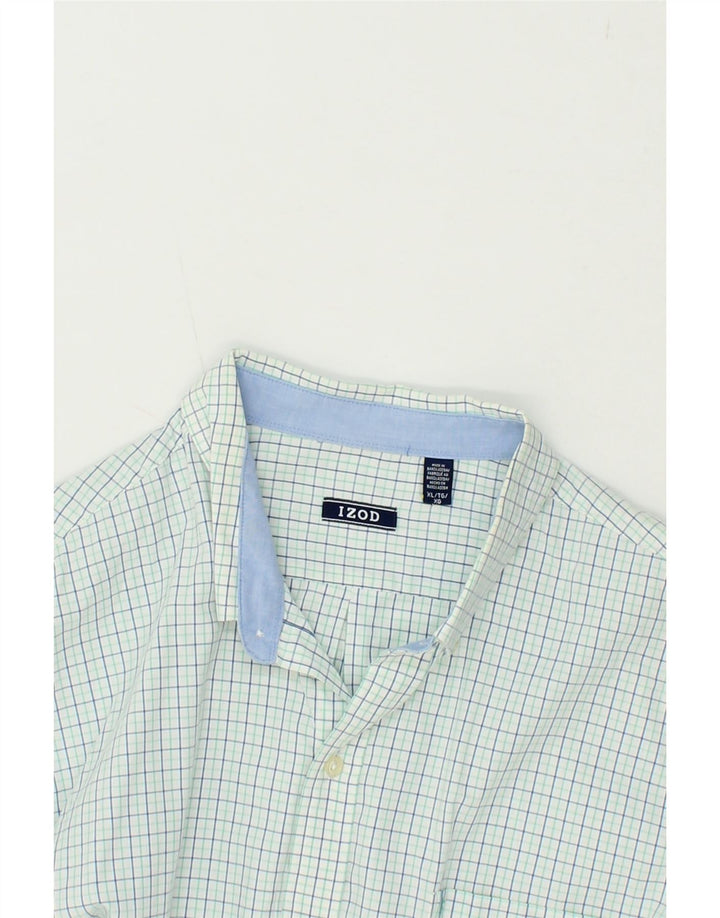 IZOD Mens Big & Tall Shirt XL White Check Cotton Vintage Izod and Second-Hand Izod from Messina Hembry 
