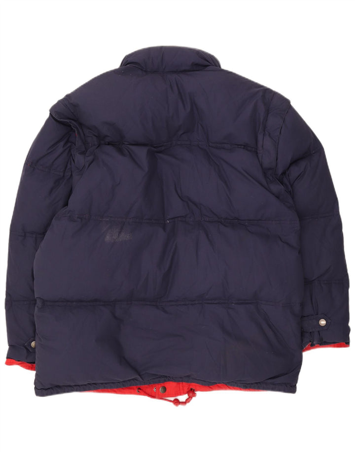 LOTTO Mens Loose Fit Reversible Padded Jacket UK 38 Medium Navy Blue