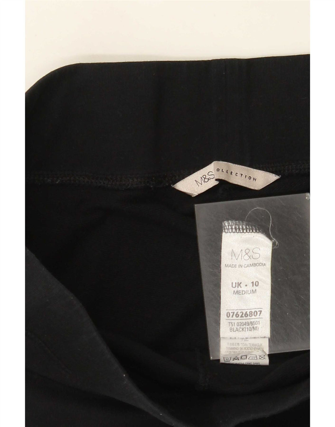 Damskie spodnie dresowe Marks & Spencer UK 10, małe, czarne, bawełniane