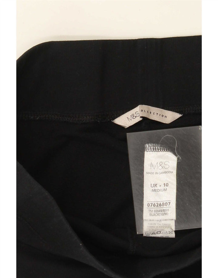 Damskie spodnie dresowe Marks & Spencer UK 10, małe, czarne, bawełniane