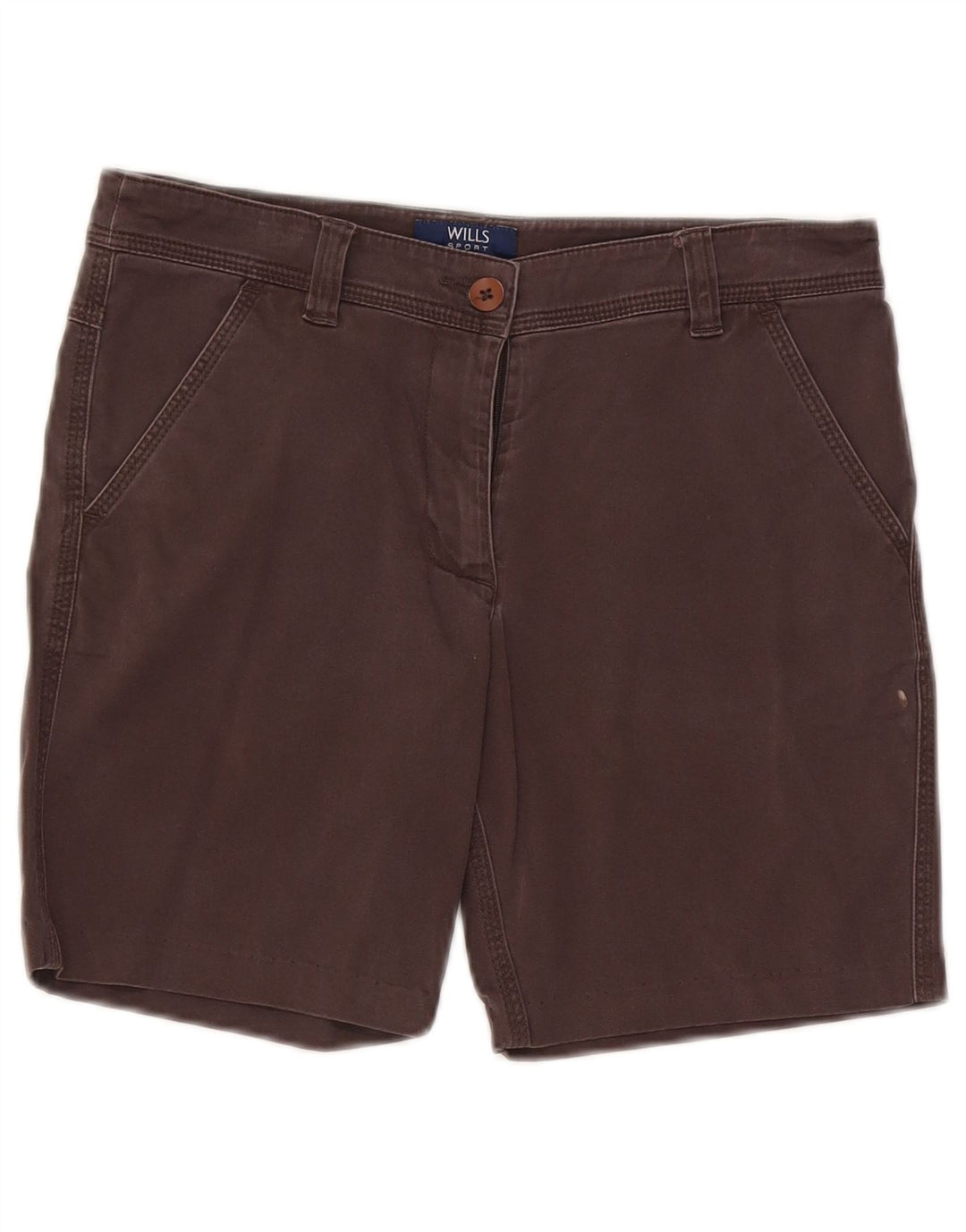 Damskie spodenki chino w stylu vintage W28 Średnioszary bawełniany