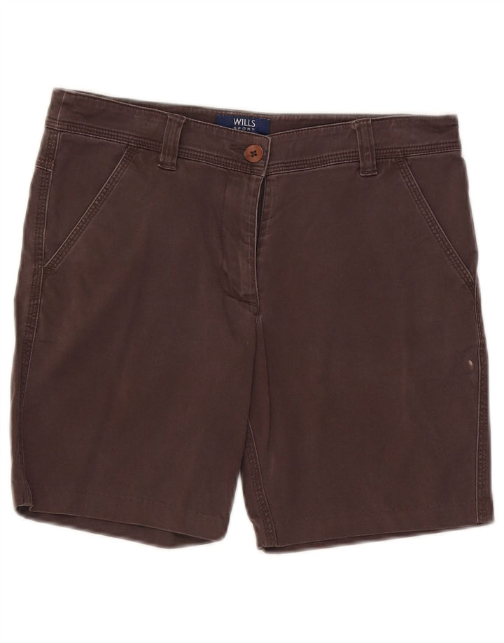 Damskie spodenki chino w stylu vintage W28 Średnioszary bawełniany