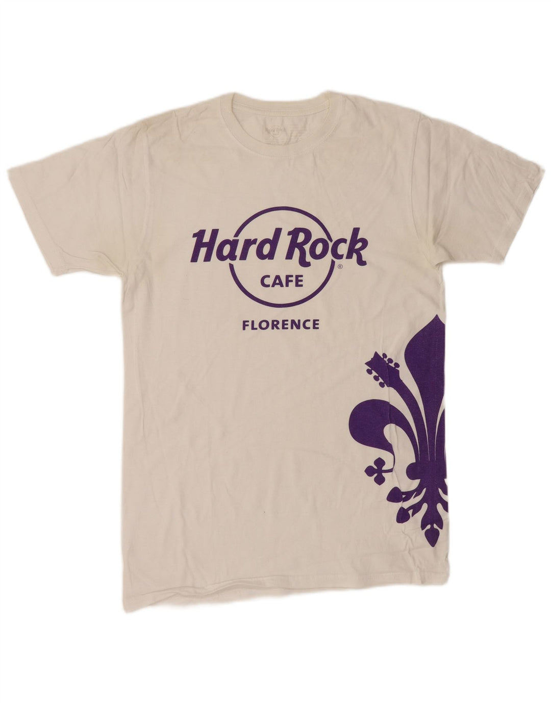 HARD ROCK CAFE Męski T-shirt z grafiką Florence, mały, biały wzór paisley