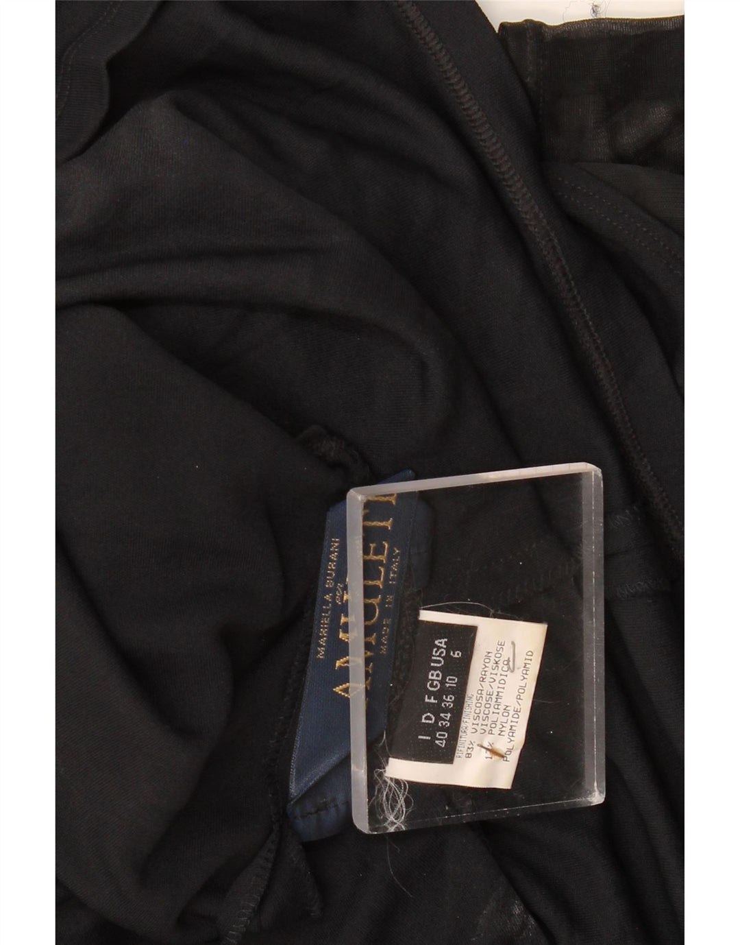 Damska sukienka o linii A bez rękawów AMULETI UK 10 Small, czarna wiskoza