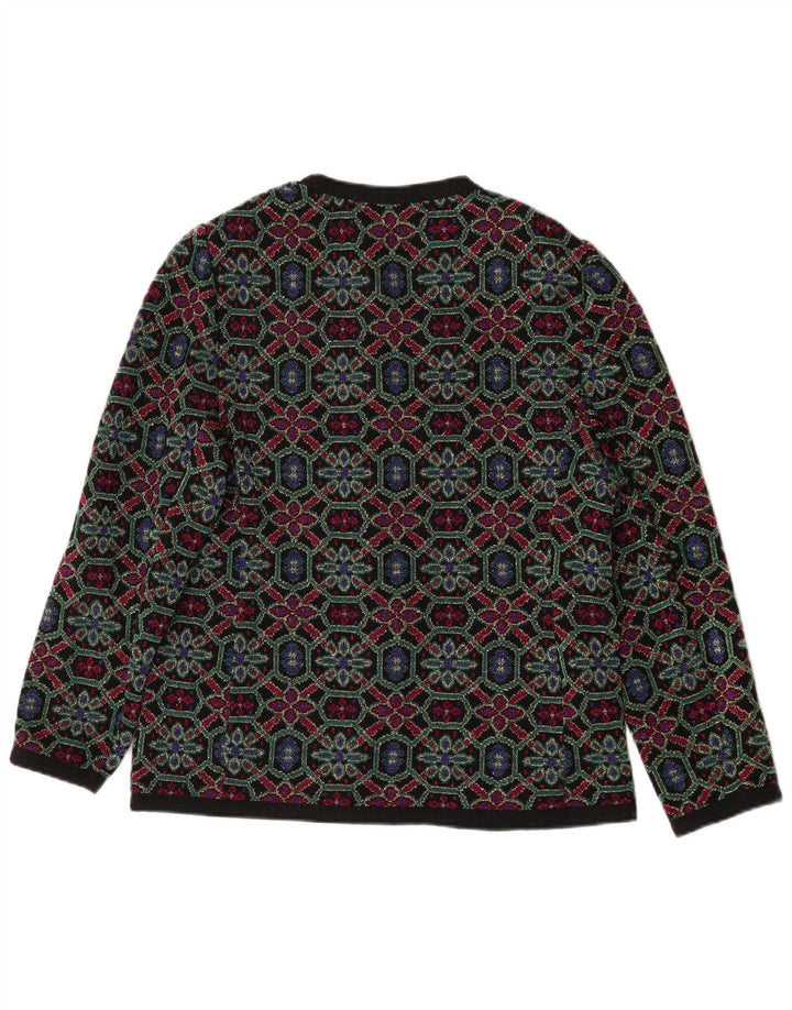 Damski sweter rozpinany Les Lunis IT 48 XL Wielobarwna, geometryczna wełna