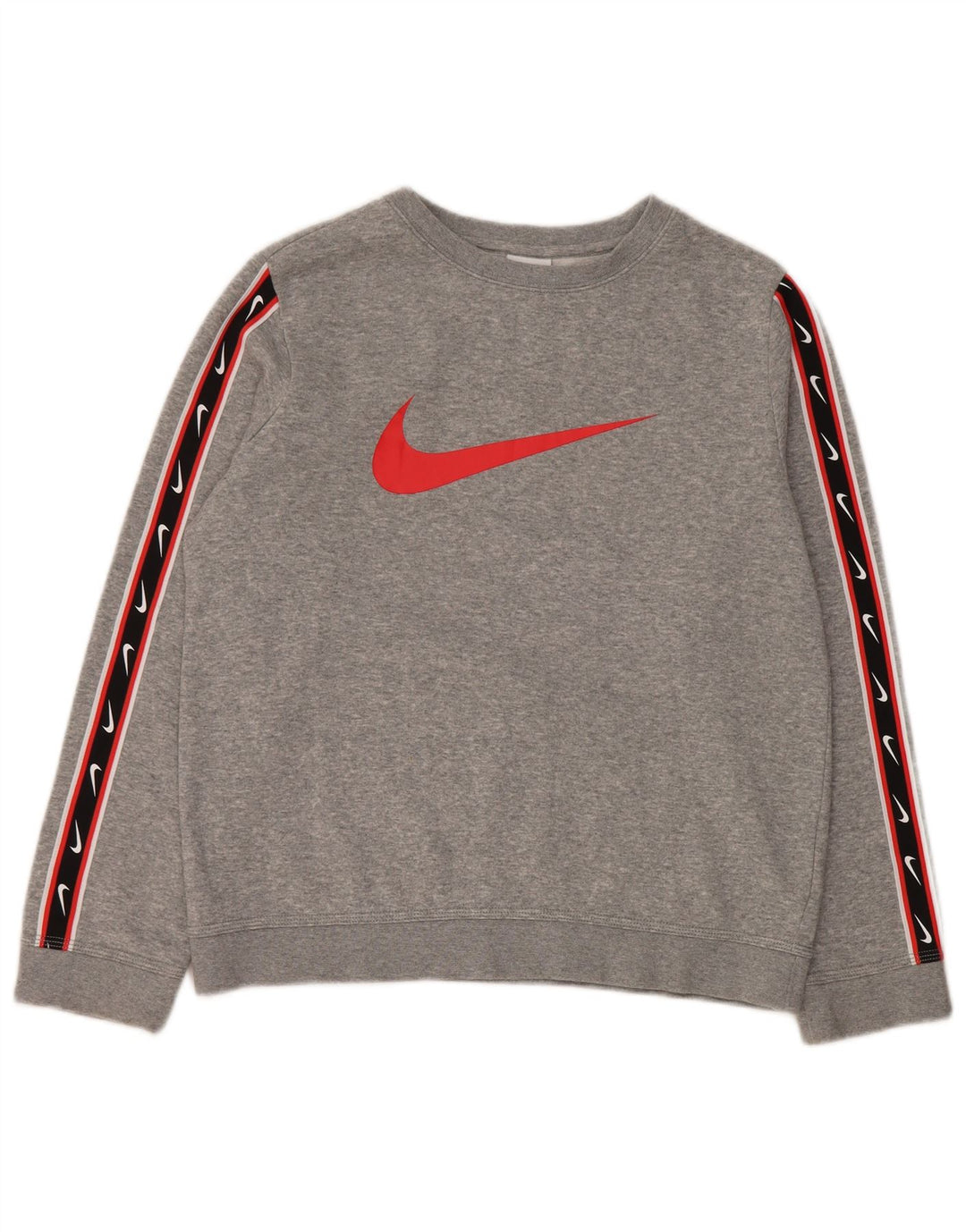 Chłopięca bluza z grafiką Nike, 12-13 lat, duża, szara, z blokami kolorów
