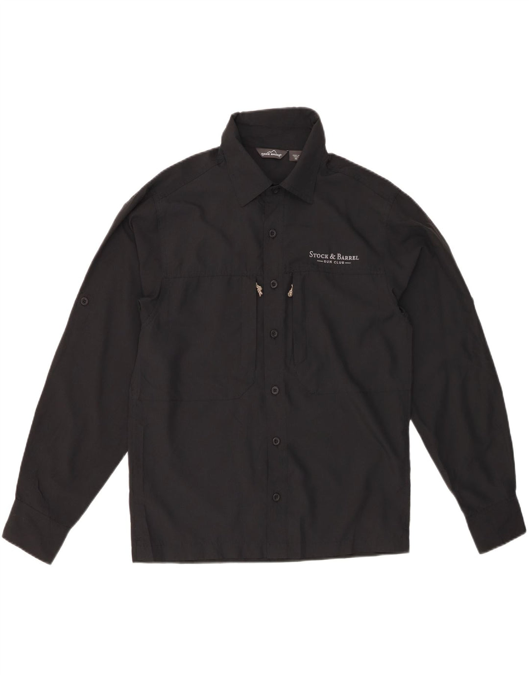 Męska koszula graficzna Eddie Bauer XS, czarna, poliestrowa