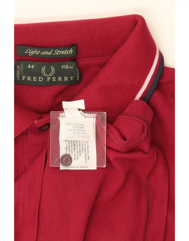 Męska koszulka polo Fred Perry, średnia, bordowa, bawełniana w paski