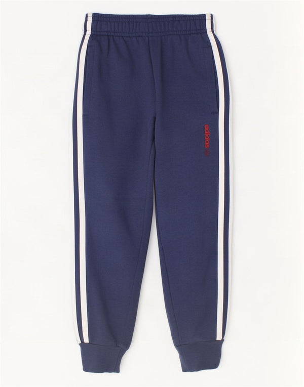 Adidas Chłopięce Spodnie Dresowe Joggery 5-6 Lat Granatowe Bawełniane