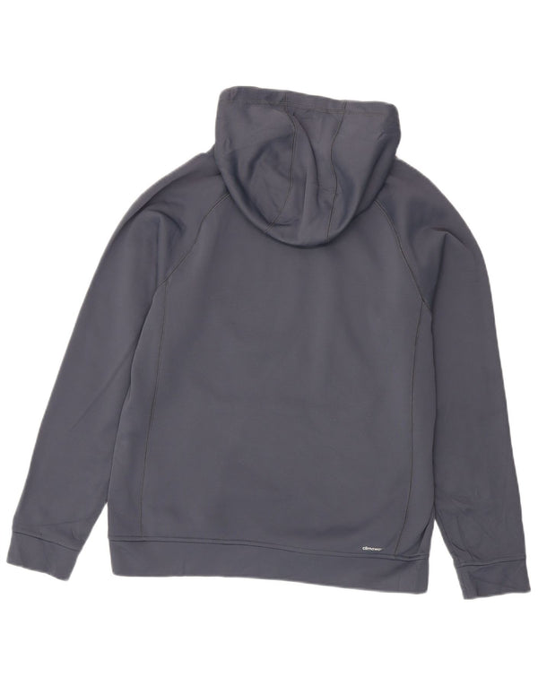 Damska bluza z kapturem Adidas Climawarm Graphic UK 14/16, duży, szary poliester