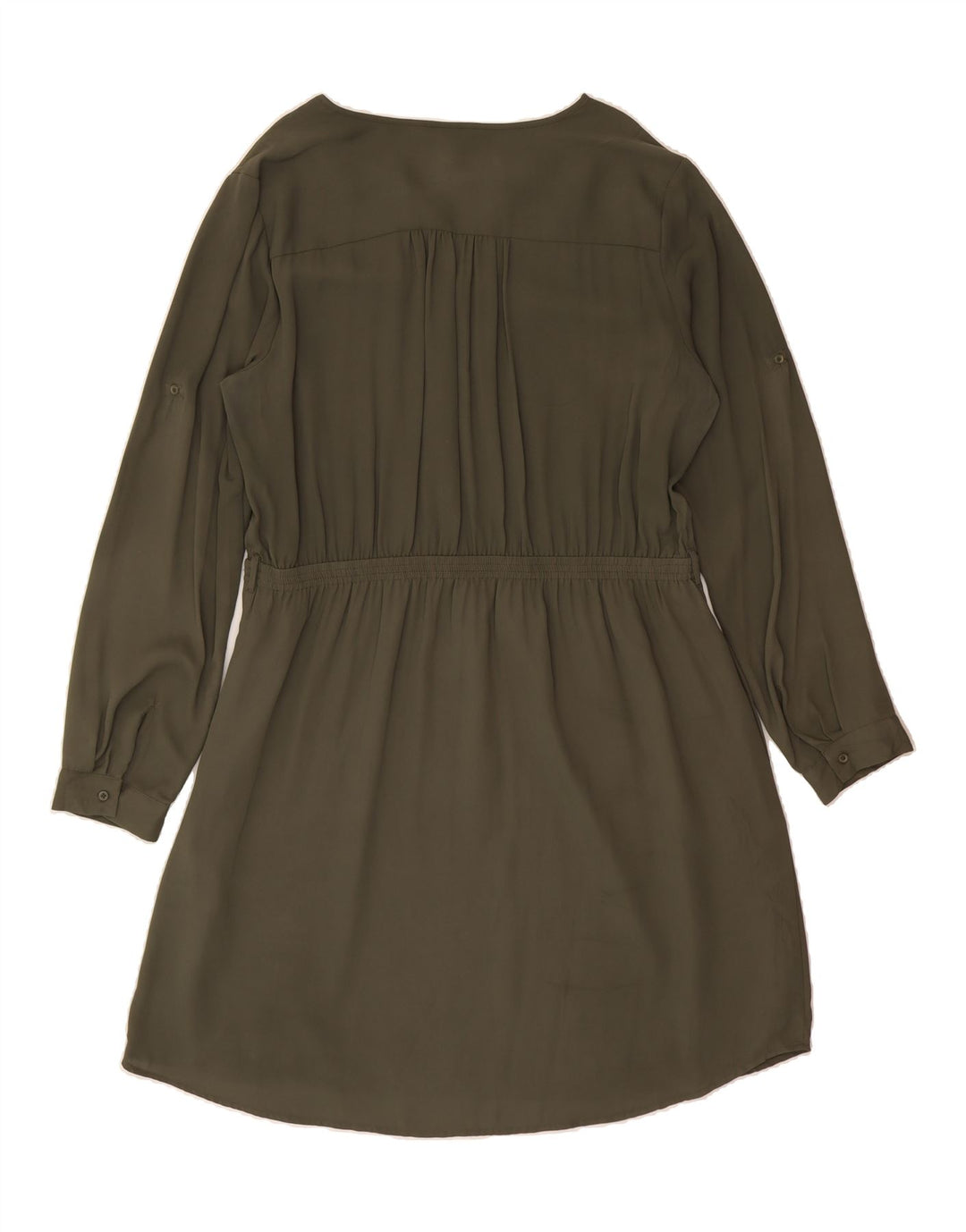 MOSSIMO Womens Long Sleeve A-Line Dress UK 18 XL Khaki Polyester Vintage Mossimo and Second-Hand Mossimo from Messina Hembry 