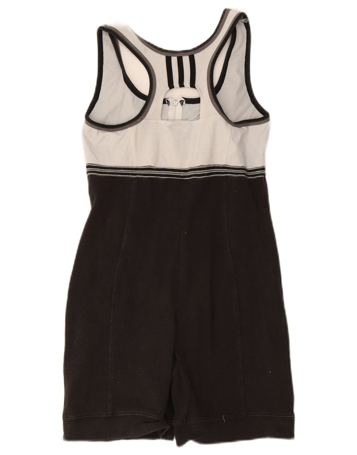 Adidas damski Playsuit UK 10, mały, czarny, bawełniany z blokami kolorów