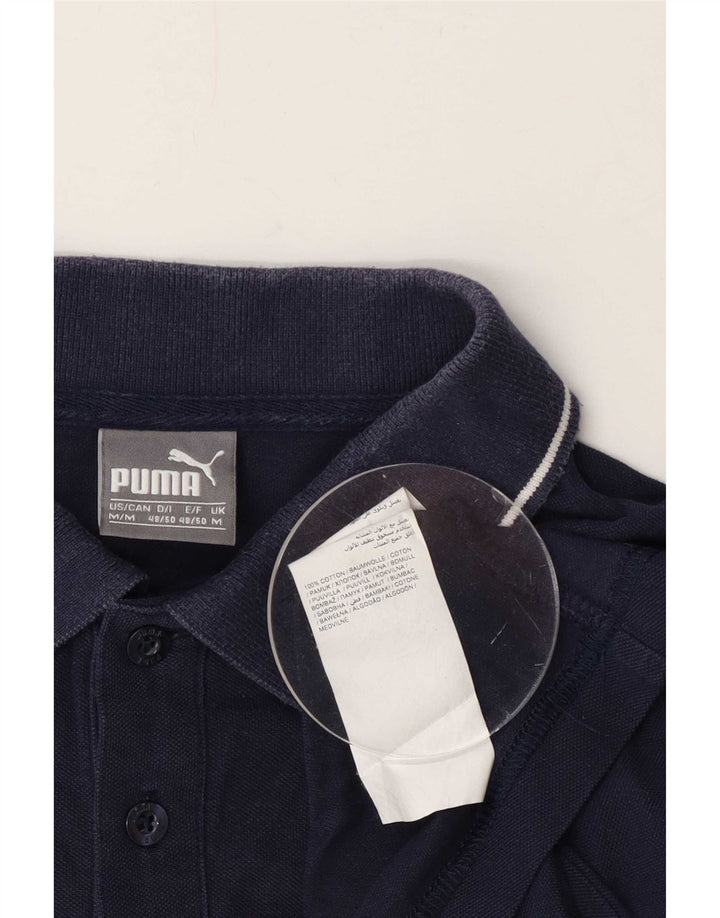 Puma Męska koszulka polo Średnia granatowa bawełniana