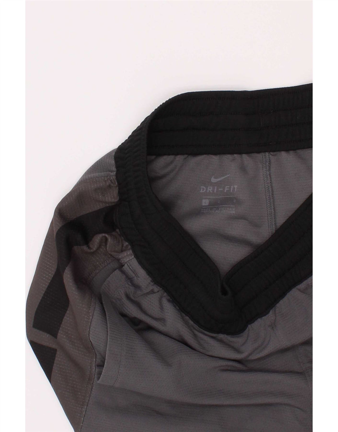 Chłopięce spodenki sportowe Nike Dri Fit z grafiką, duże, szare, 12-13 lat, z poliestru