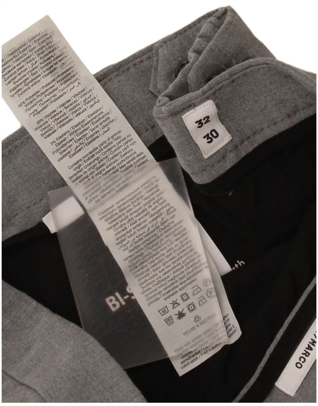 Męskie spodnie chino Jack & Jones Marco Slim Fit W32 L30 Szary poliester