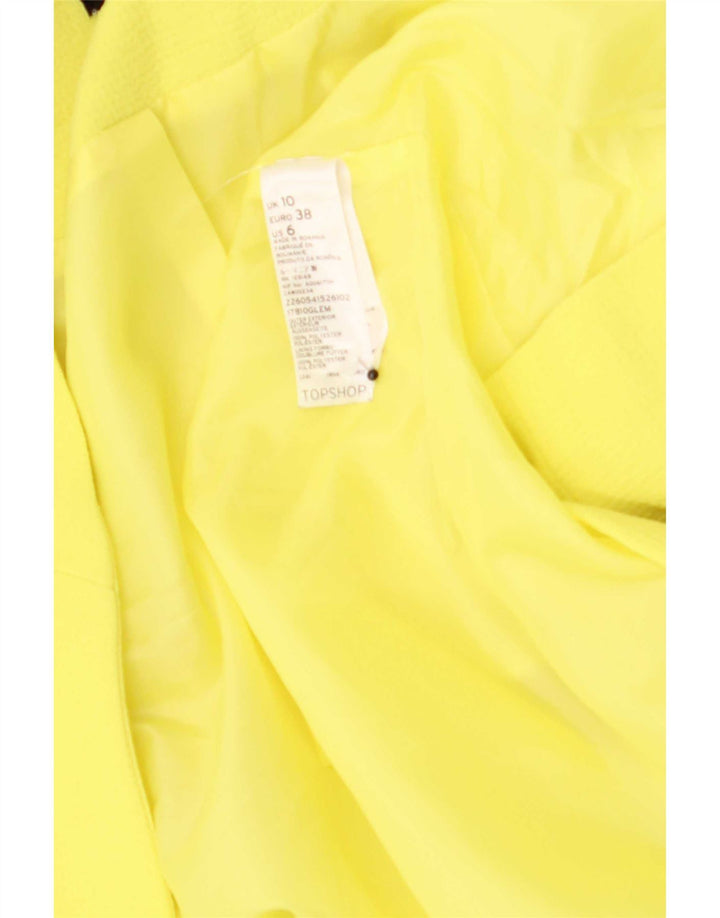 Damska otwarta marynarka Topshop UK 10, mała, żółta, poliester