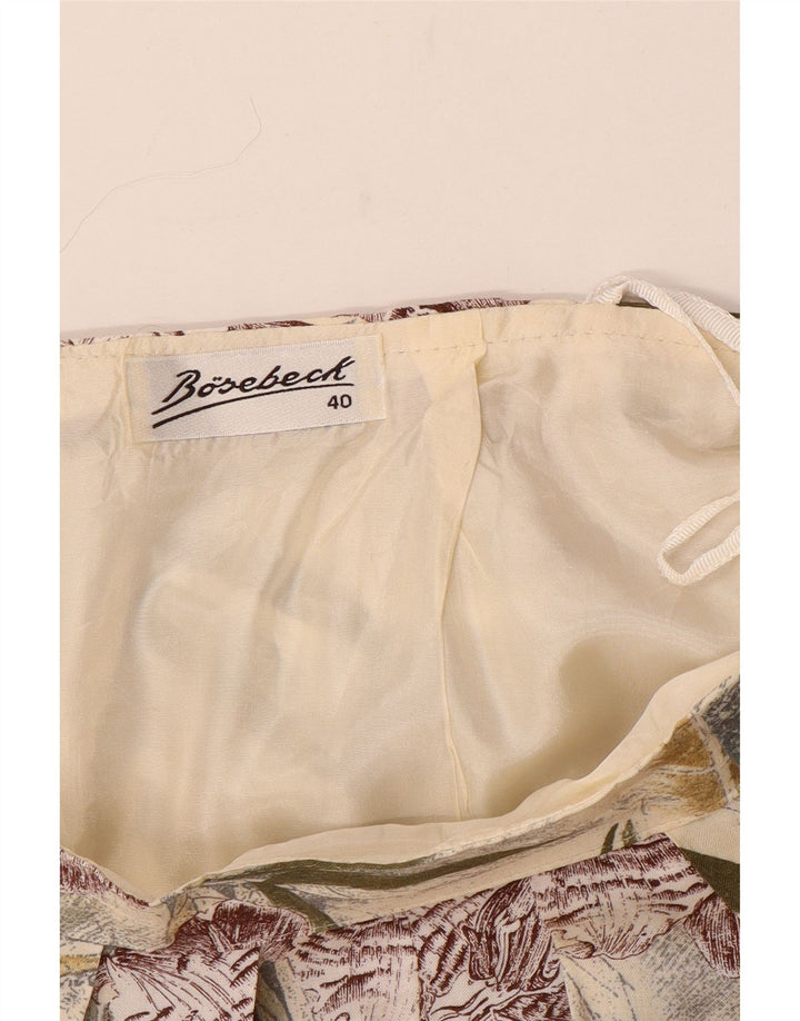 Vintage damska plisowana spódnica EU 40 Medium W30 wielobarwny kwiatowy
