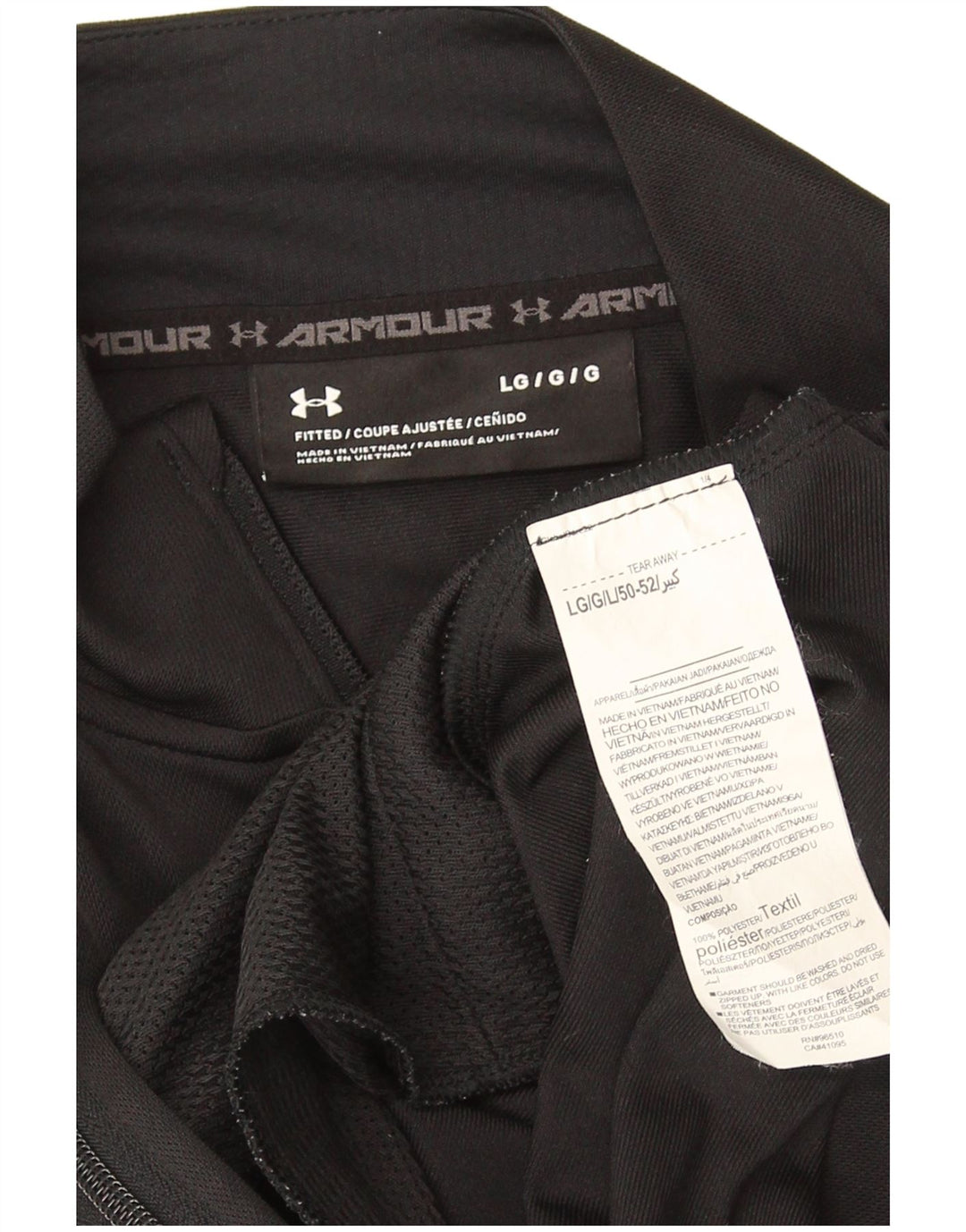 Męska kurtka dresowa Under Armour, duża, czarna, z poliestru