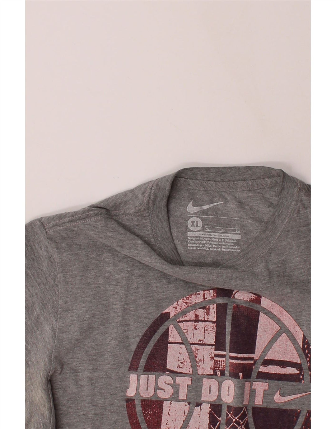 NIKE Womens Graphic T-Shirt Top UK 18 XL Grey Vintage Nike and Second-Hand Nike from Messina Hembry 