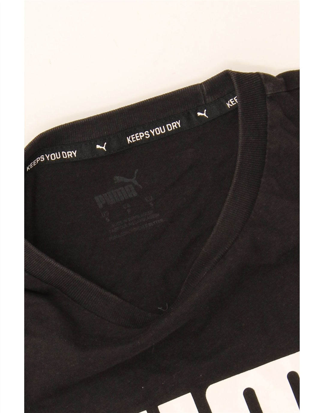 PUMA Mens Graphic T-Shirt Top Small Black Vintage Puma and Second-Hand Puma from Messina Hembry 