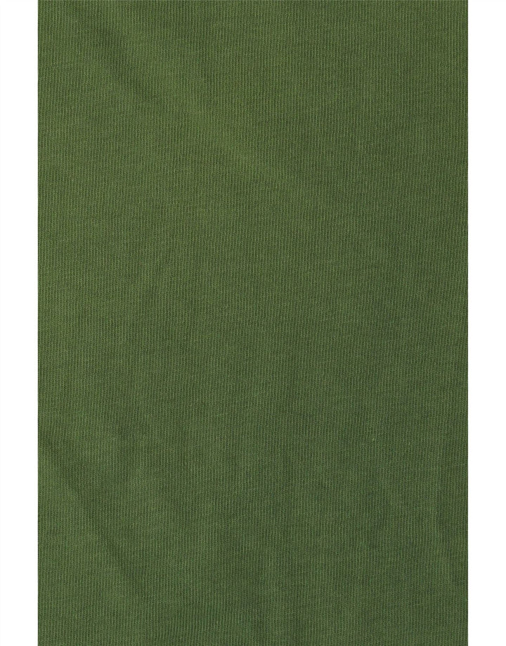 SUPERDRY Męski T-shirt z grafiką, mały, zielony, bawełniany