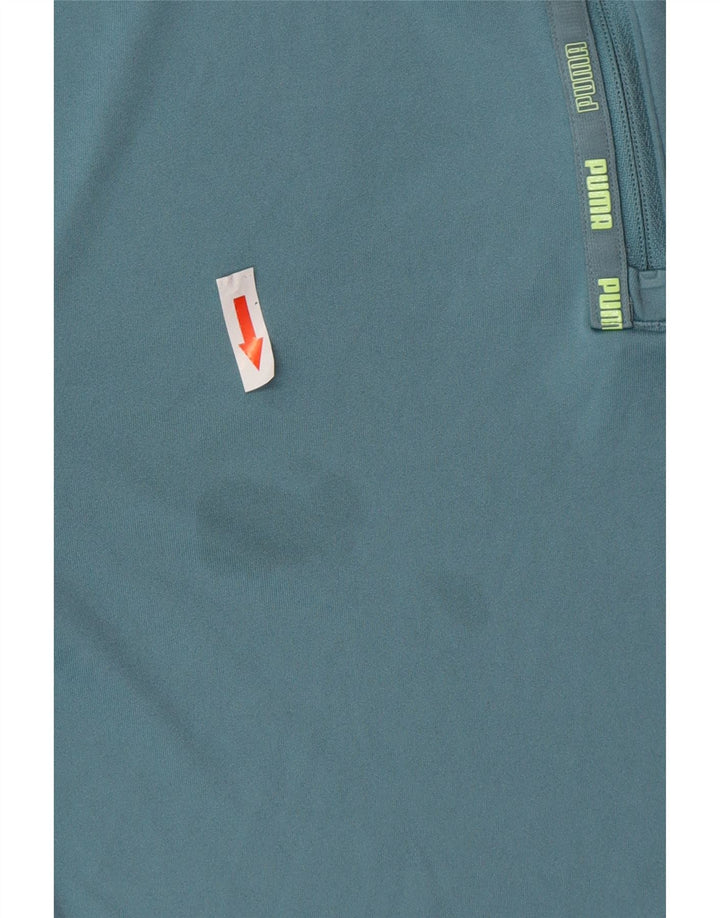 Chłopięcy dres Puma z zamkiem błyskawicznym na szyi, 13-14 lat, niebieski poliester