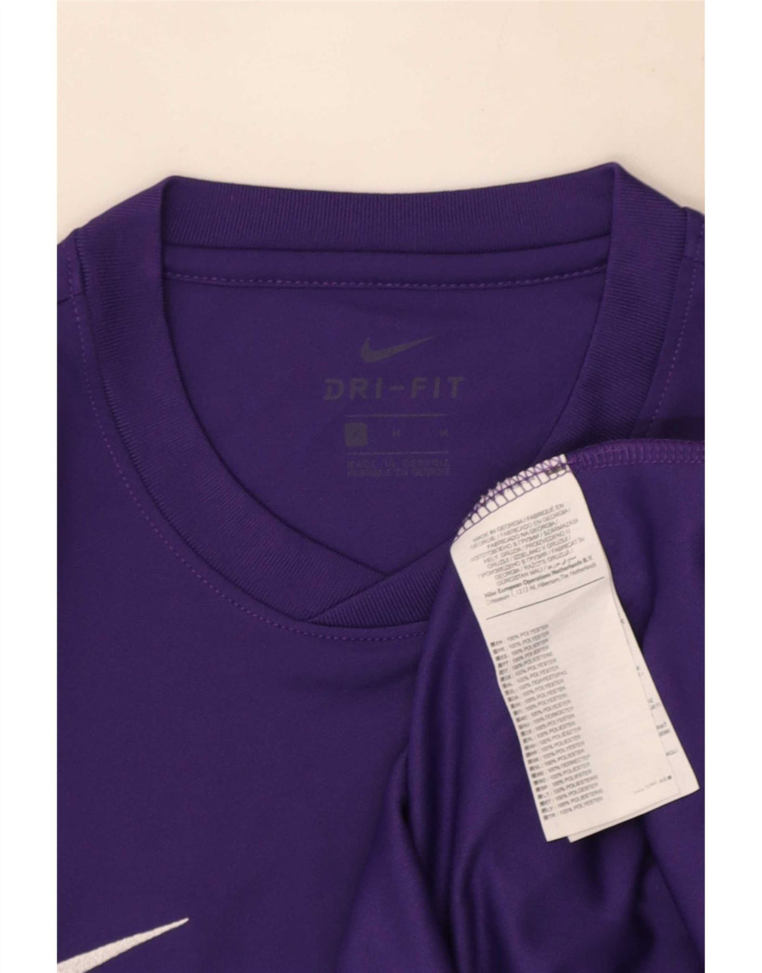 Męski T-shirt Nike Dri Fit Top, średni fioletowy poliester