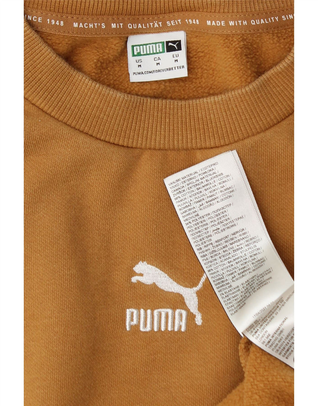 Damska bluza oversize Puma UK 14, średnia brązowa bawełna